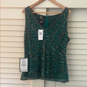 Green Beaded Women's Top by